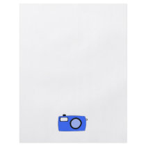 Bright Blue Camera. On White. Flyer