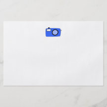 Bright Blue Camera. On White. Full Color Flyer