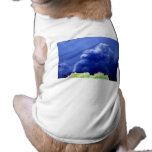 Bright Blue Cumulus congestus and Glowing Treetop Pet Tee Shirt