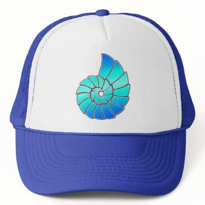 Bright Blue Nautilus Shell Hats by mainstay