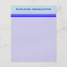 Bright blue stripe on pastel professional business personalized flyer