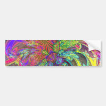 Bright Burst of Colour – Salmon & Indigo Deva Bumper Stickers