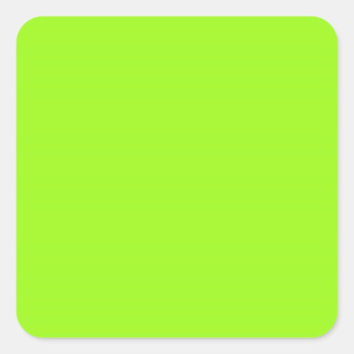 Bright Chartreuse Green Square Sticker