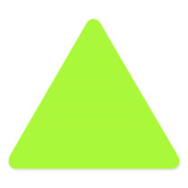 Bright Chartreuse Green Triangle Sticker
