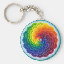 Bright, Cheery Rainbow Flower Key Chains