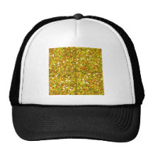 BRIGHT CHICKIE YELLOW WHITE PEACH GREEN BROWN GLIT HAT