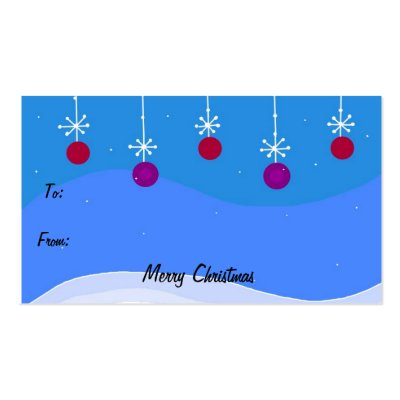 Bright Christmas Ornament Gift Tag by seashell2