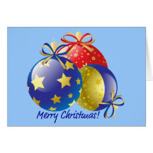Bright Christmas Ornaments Card