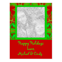 Bright Christmas Photo Frame Post Card