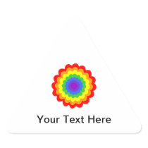Bright colourful flower in rainbow colours. stickers