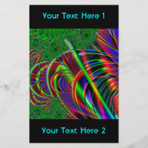 Bright Colourful Fractal Art Design. Personalized Flyer