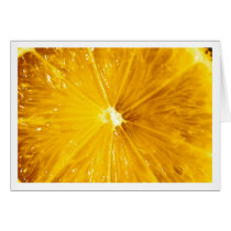Bright Colourful Lemon Close Up Greeting Cards