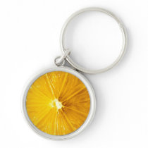 Bright Colourful Lemon Close Up Key Chains