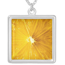 Bright Colourful Lemon Close Up Necklaces