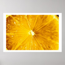 Bright Colourful Lemon Close Up Print
