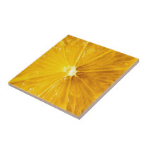 Bright Colourful Lemon Close Up Ceramic Tiles