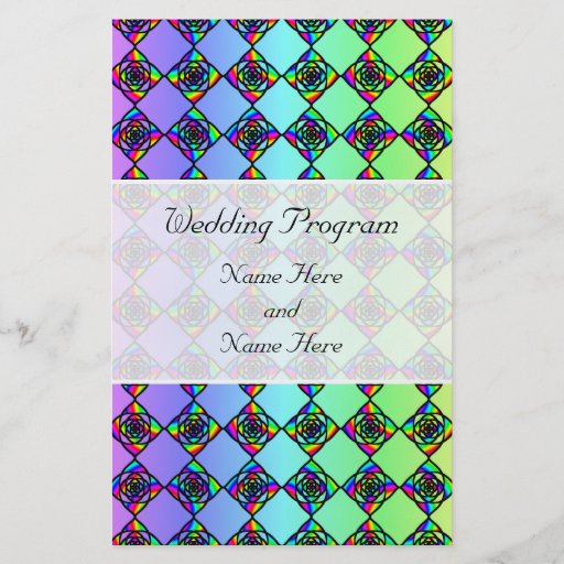 Bright Colourful Stained Glass Style Pattern. Full Colour Flyer