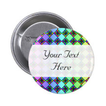 Bright Colourful Stained Glass Style Pattern. Pins