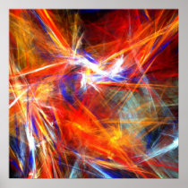 Bright colourful strokes - Poster