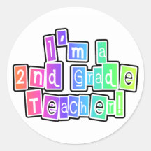 Bright Colours 2nd Grade Teacher Stickers