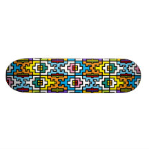 Bright colours African pattern Skate Boards