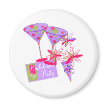 Bright Colours Bachelorette Party Fridge Magnet