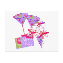 Bright Colours Bachelorette Party Postcards