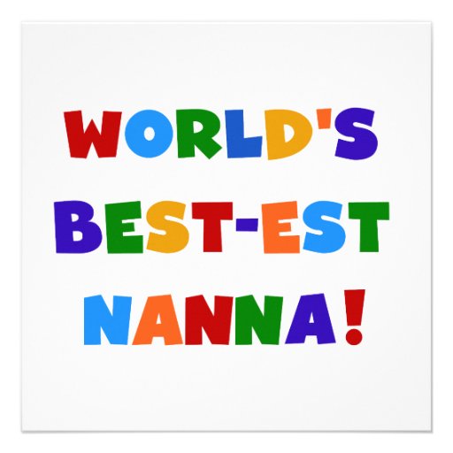 Bright Colours Best-est Nanna Tshirts Custom Invitations