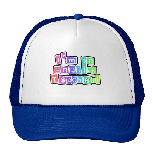 Bright Colours English Teacher Tshirts and Gifts Hat