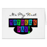 Bright Colours First Mother's Day T-shirts and Gif Card