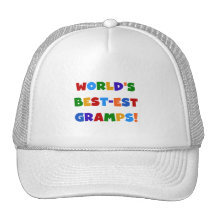 Bright Colours World's Best Gramps Gifts Trucker Hats