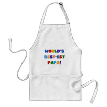 Bright Colours World's Best Papa Tshirts and Gifts Apron