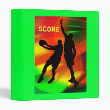 Bright Court Lights and Basketball Duo Binder