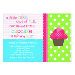Bright Cupcake 1st Birthday Party Invitation
