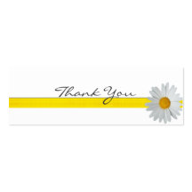 Bright Daisy Thank You Note Business Card Template