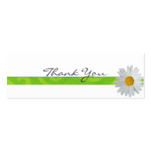Bright Daisy Thank You Note Business Card Template
