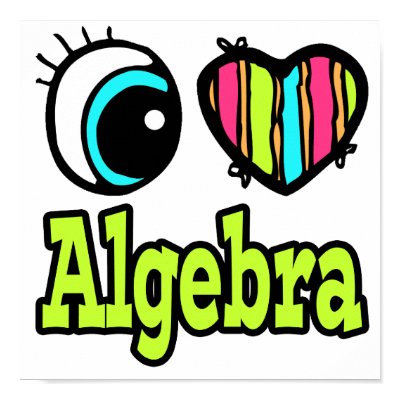 Bright Eye Heart I Love Algebra Print by super_shop