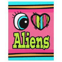 Bright Eye Heart I Love Aliens Custom Flyer
