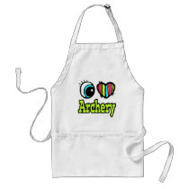 Bright Eye Heart I Love Archery Apron