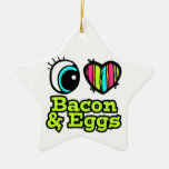 Bright Eye Heart I Love Bacon and Eggs Christmas Tree Ornaments