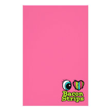 Bright Eye Heart I Love Bacon Strips Stationery
