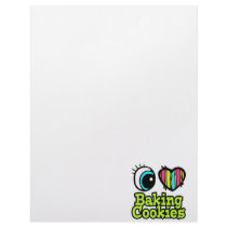 Bright Eye Heart I Love Baking Cookies Letterhead Design