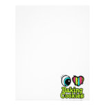 Bright Eye Heart I Love Baking Cookies Letterhead Design