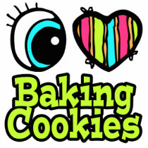 Bright Eye Heart I Love Baking Cookies Acrylic Cut Outs