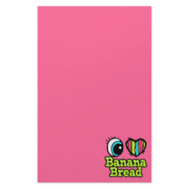 Bright Eye Heart I Love Banana Bread Customized Stationery