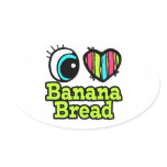 Bright Eye Heart I Love Banana Bread Sticker