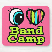 Bright Eye Heart I Love Band Camp Mousepads