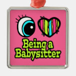 Bright Eye Heart I Love Being a Babysitter Christmas Tree Ornament