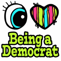 Bright Eye Heart I Love Being a Democrat Photo Sculptures