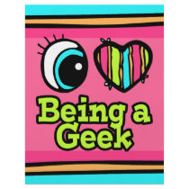 Bright Eye Heart I Love Being a Geek Full Colour Flyer